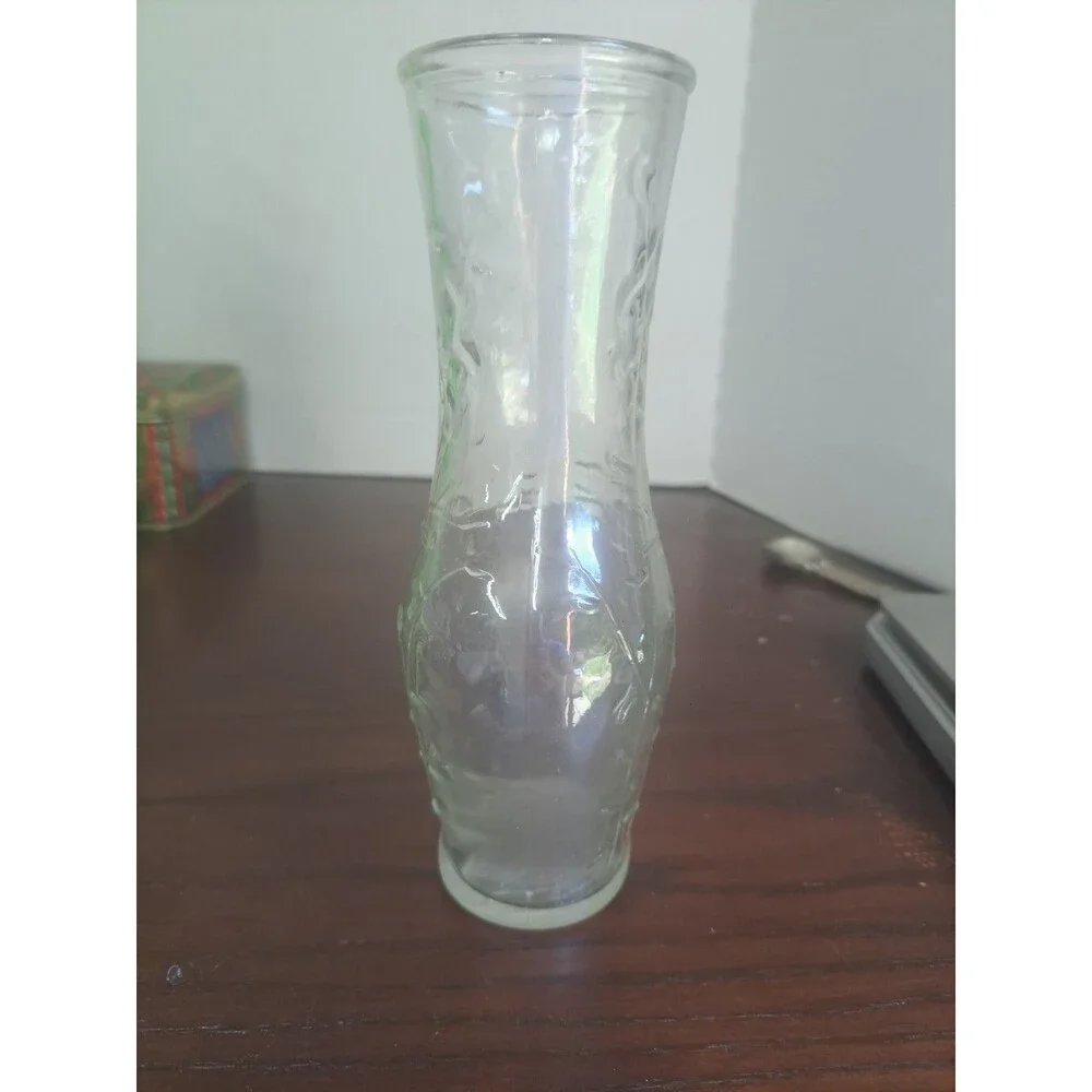 Vintage Good Seasons Salad Dressing Cruet Glass With Embossed Leaves And Vines